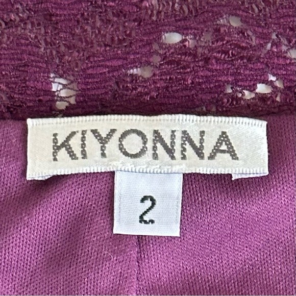 Kiyonna Plum Scalloped Lace Boudoir Dress Kiyonna Size 2 - 18/20 - Picture 3 of 12